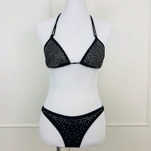 Limited edition Stella McCartney black rhinestone bikini